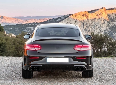 MERCEDES W205 COUPE IÇIN C43 DIFUZOR &amp; EGZOZ SETI (SIYAH EGZOZ ILE)